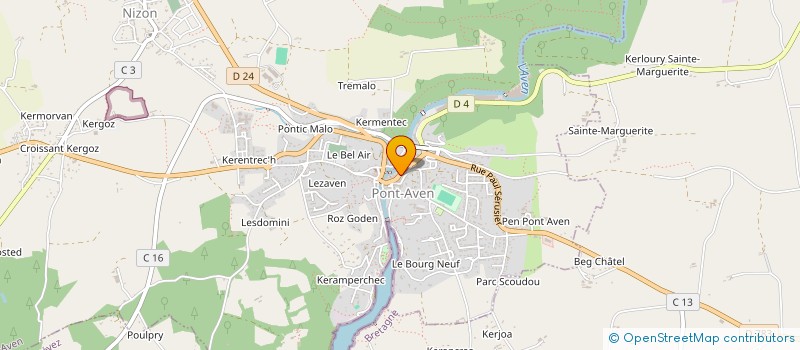 localisation de l'entreprise BISCUITERIE DE PONT AVEN  PONT-AVEN