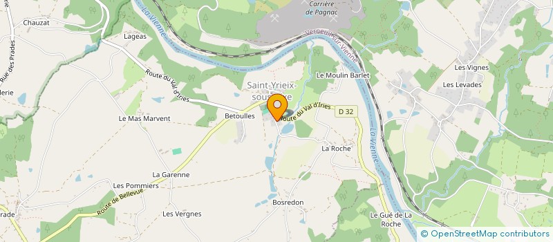 localisation de l'entreprise BISCUITERIE LAROUDY à SAINT-YRIEIX-SOUS-AIXE