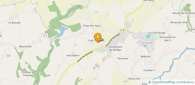 localisation de l'entreprise BISCUITERIE LE GLAZIK à BRIEC