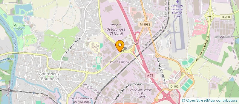 localisation de l'entreprise BISIAUX RESTO  ANDREZIEUX-BOUTHEON