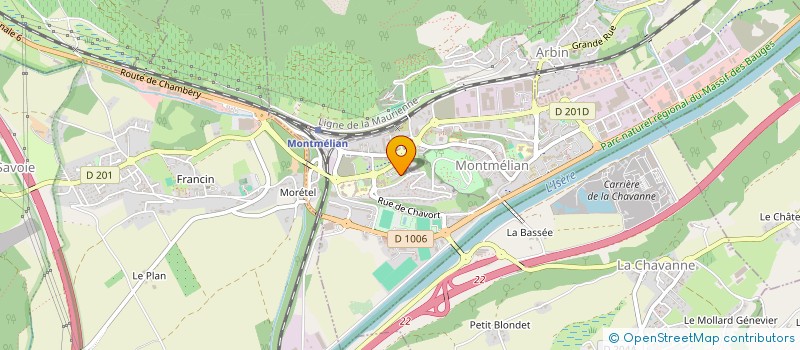 localisation de l'entreprise BISILLIAT DONNET INGENIERIE à MONTMELIAN