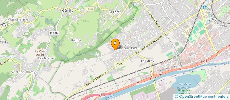 localisation de l'entreprise BISOLIN  GILLY-SUR-ISERE