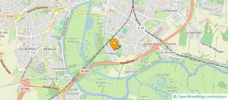 localisation de l'entreprise BISS  SAINTES