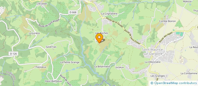 localisation de l'entreprise BISSARDON TP à CHABANIERE