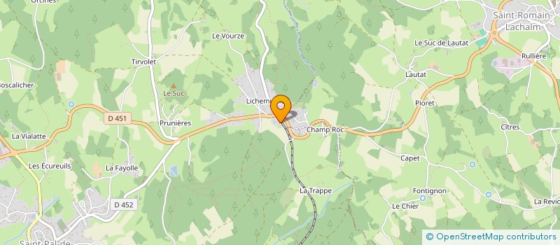 localisation de l'entreprise BISTROT DE LA GARE  SAINT-ROMAIN-LACHALM