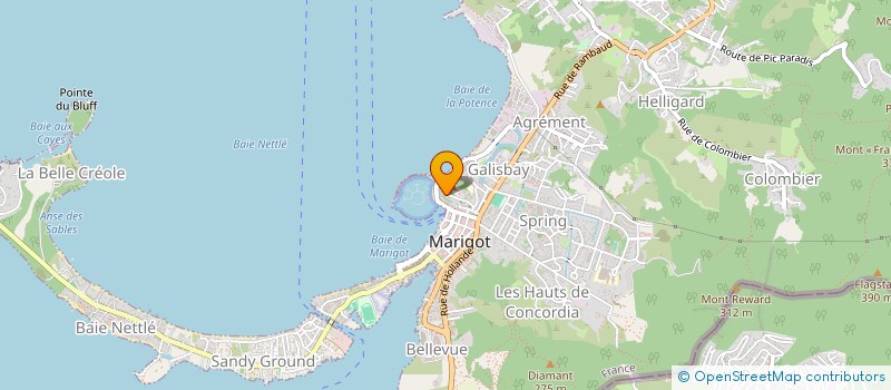 localisation de l'entreprise BISTROT DE LA MER  SAINT MARTIN