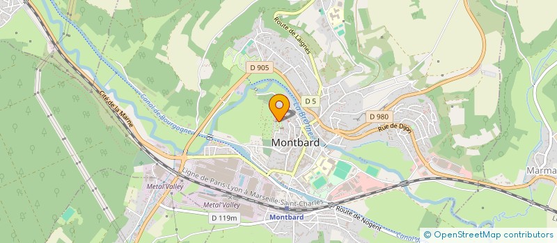 localisation de l'entreprise BISTROT DES GOURMANDS  MONTBARD