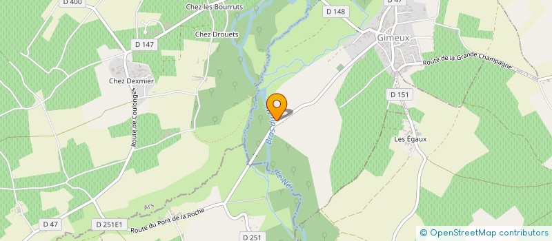 localisation de l'entreprise BITEAUD-DRILHON à LIGNIERES-AMBLEVILLE