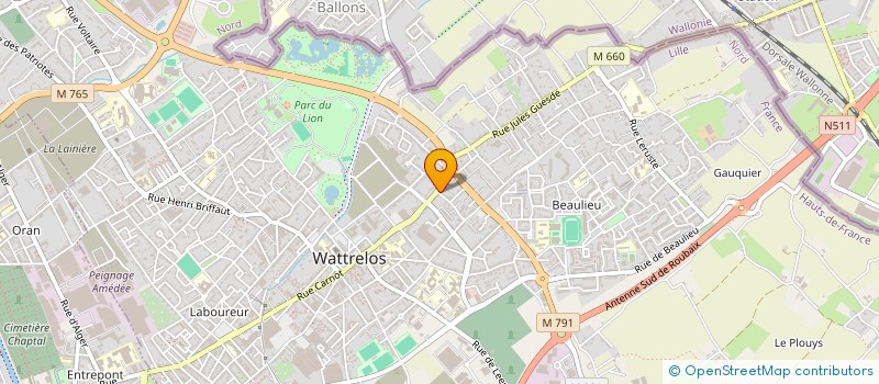 localisation de l'entreprise BIVA FRANCE à WATTRELOS