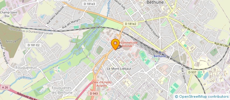 localisation de l'entreprise BIWALLE à BETHUNE
