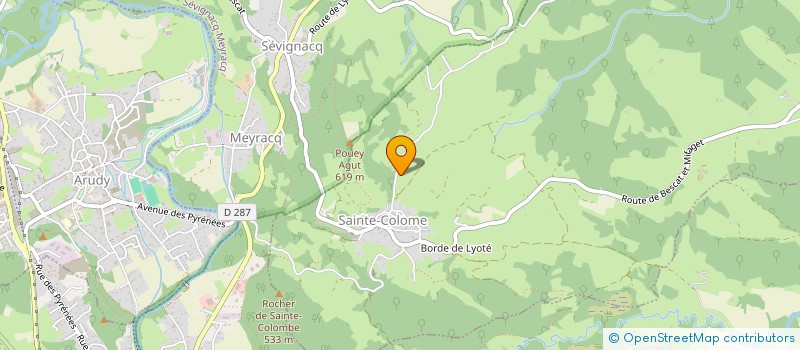 localisation de l'entreprise BIZANOS MJF  SAINTE-COLOME