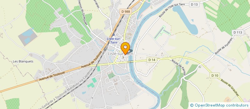 localisation de l'entreprise BIZON'ART à LISLE-SUR-TARN