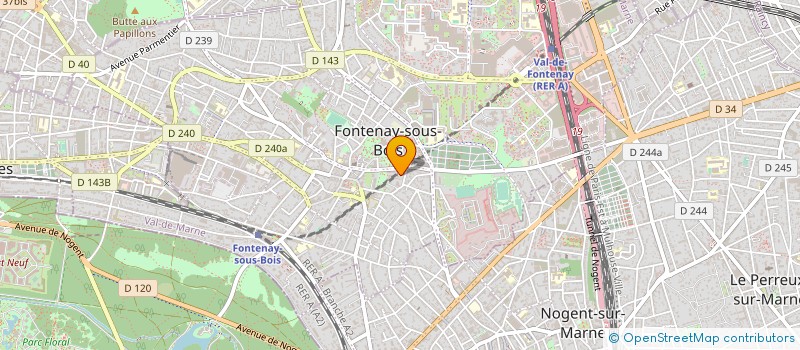 localisation de l'entreprise BIZOU MUZIC à FONTENAY-SOUS-BOIS