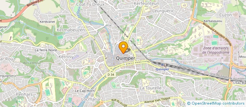 localisation de l'entreprise BIZOUX à QUIMPER