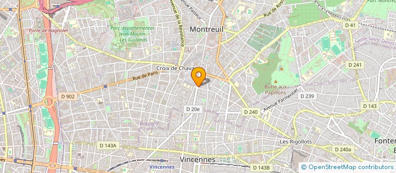 localisation de l'entreprise BIZTEL à MONTREUIL