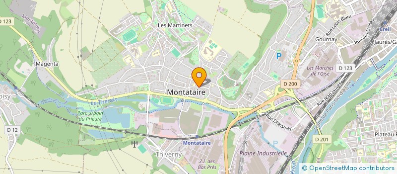 localisation de l'entreprise BJ BTP à MONTATAIRE