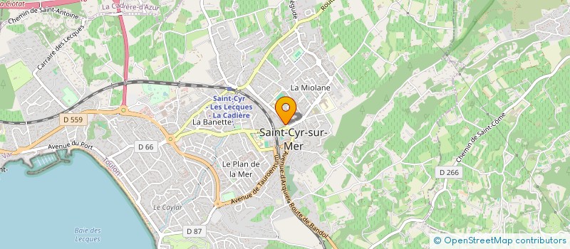 localisation de l'entreprise BJ BURGER à SAINT-CYR-SUR-MER