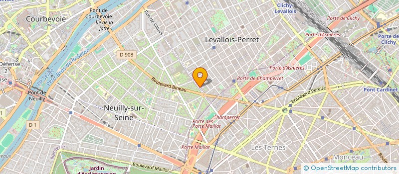 localisation de l'entreprise BJ BURO à LEVALLOIS-PERRET
