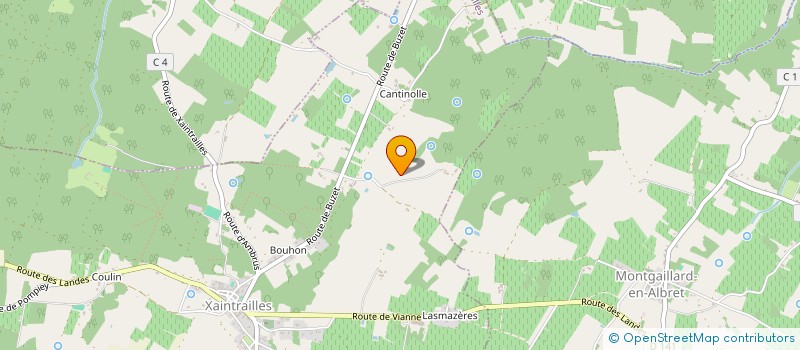 localisation de l'entreprise BJ CHARPENTE COUVERTURE  XAINTRAILLES