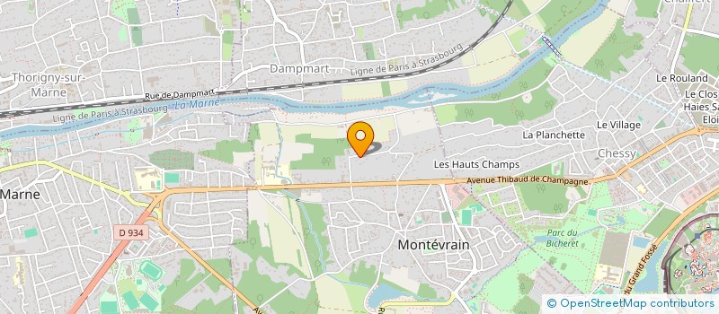 localisation de l'entreprise BJ & CO  MONTEVRAIN