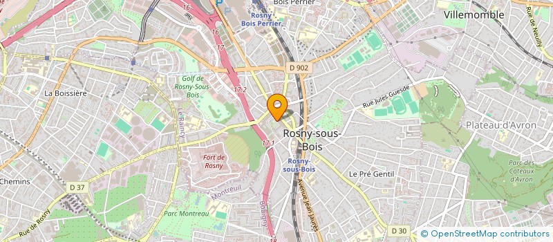 localisation de l'entreprise BJ CONSEILS à ROSNY-SOUS-BOIS