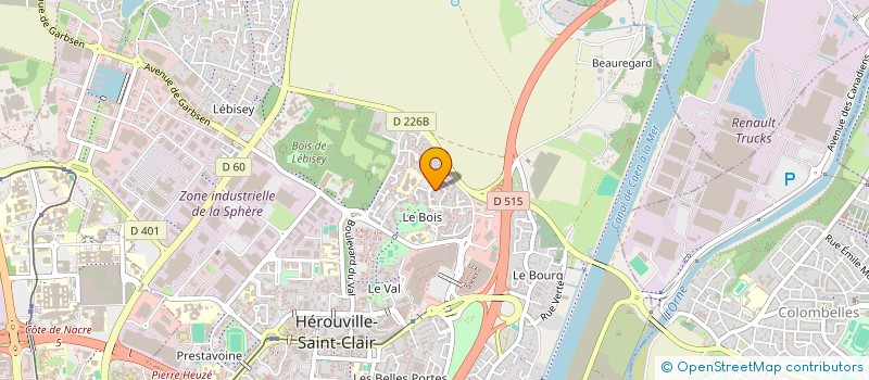 localisation de l'entreprise BJ CONSTRUCTION à HEROUVILLE-SAINT-CLAIR