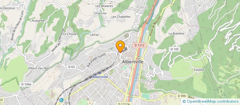 localisation de l'entreprise BJ ESC'ALP 2000 à ALBERTVILLE