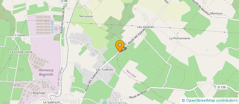 localisation de l'entreprise BJ GRANULAT  NERCILLAC