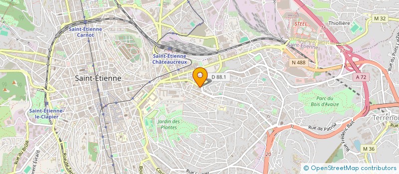 localisation de l'entreprise BJ NETTOYAGE à SAINT-ETIENNE
