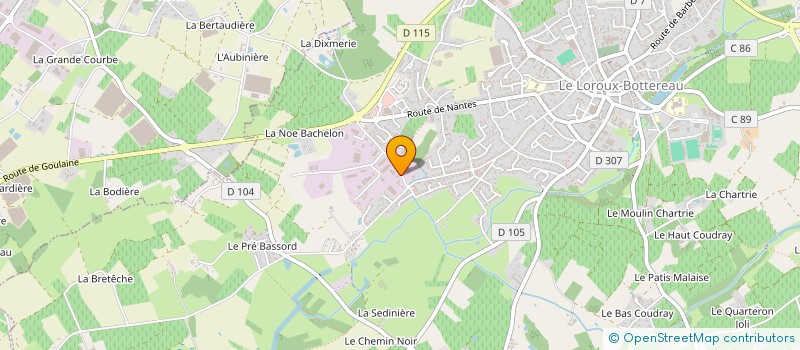 localisation de l'entreprise BJ SERVICES à LE LOROUX-BOTTEREAU
