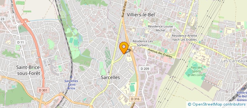 localisation de l'entreprise BJ2M IMMO  SARCELLES