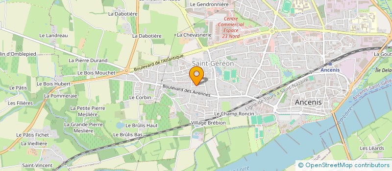 localisation de l'entreprise BJ3  ANCENIS-SAINT-GEREON