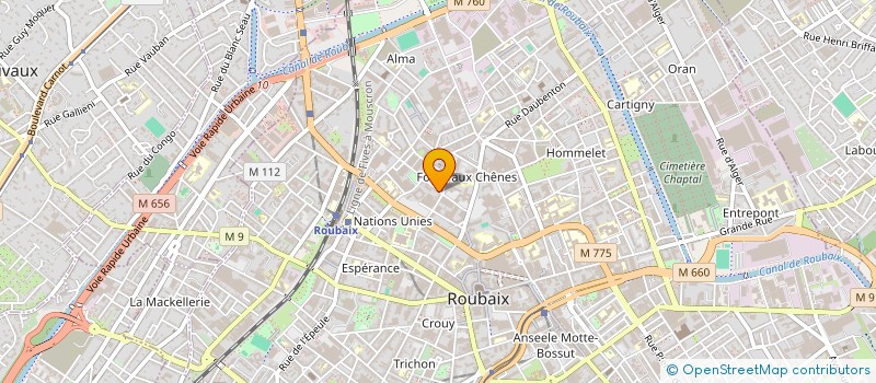 localisation de l'entreprise BJA CONCEPT  ROUBAIX