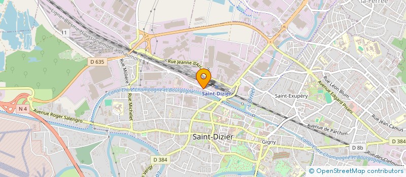 localisation de l'entreprise BJB à SAINT-DIZIER