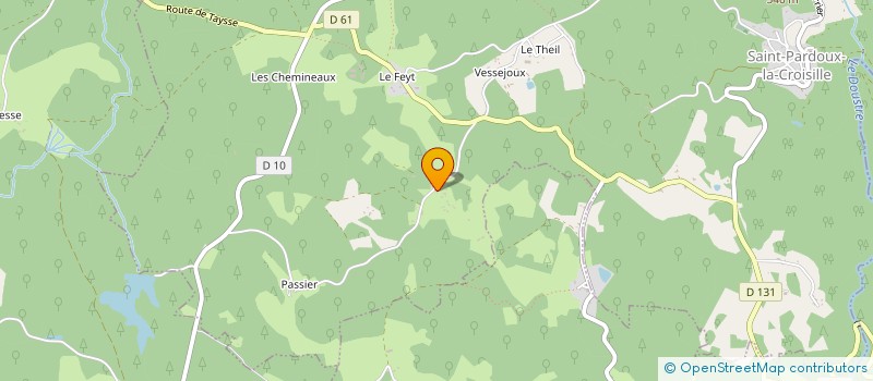 localisation de l'entreprise BJBOIS  SAINT-PARDOUX-LA-CROISILLE