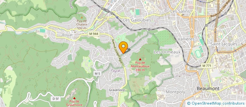 localisation de l'entreprise BJC  ROYAT