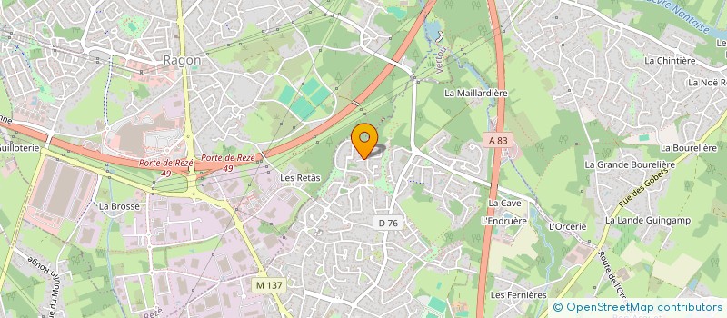 localisation de l'entreprise BJC  LES SORINIERES