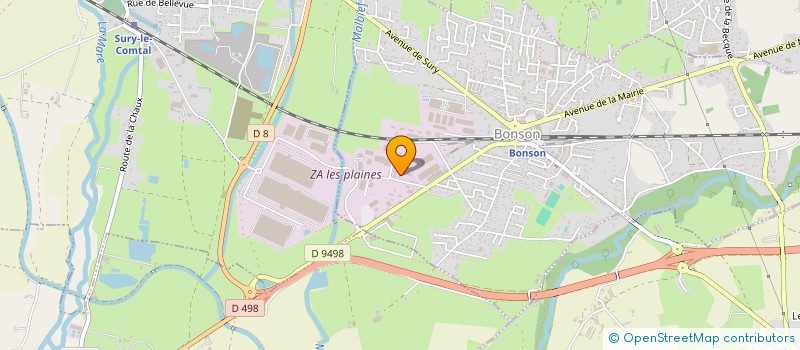 localisation de l'entreprise BJCC  BONSON