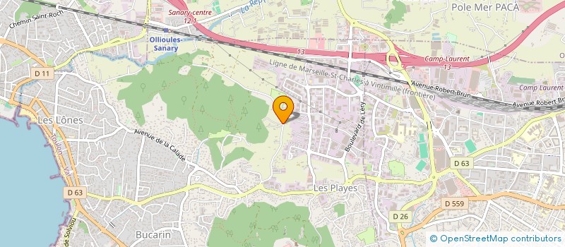 localisation de l'entreprise BJF INVESTISSEMENT à SANARY-SUR-MER