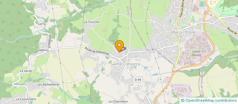 localisation de l'entreprise BJK DEVELOPPEMENT  SAINTE-CONSORCE