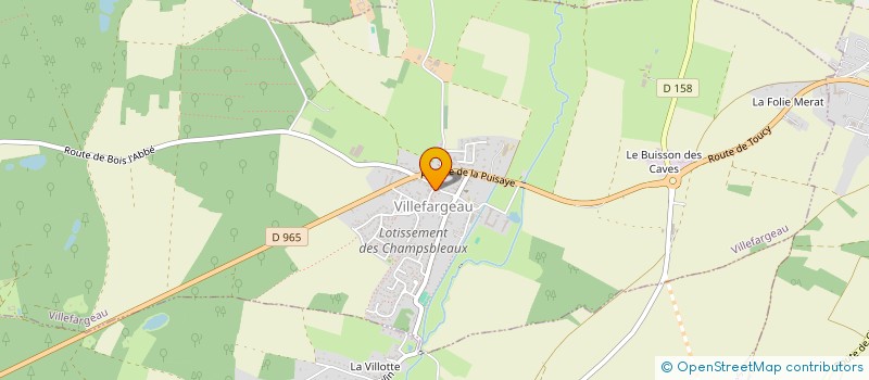 localisation de l'entreprise BJM  VILLEFARGEAU