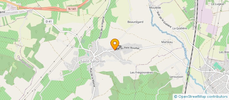 localisation de l'entreprise BJM ELECTRICITE à SAINT-SATURNIN