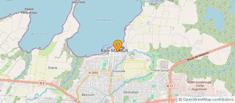 localisation de l'entreprise BJMMH à BAIE-MAHAULT