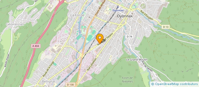 localisation de l'entreprise BJORNI CONSTRUCTION à OYONNAX