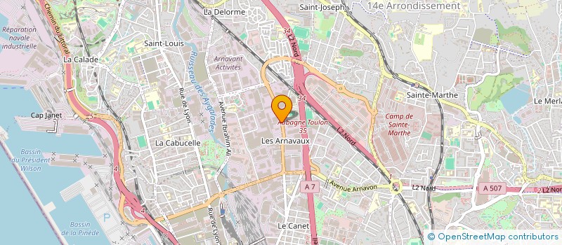 localisation de l'entreprise BJP à MARSEILLE