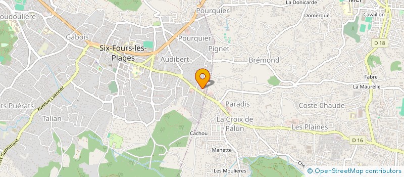 localisation de l'entreprise BJS GESTION à SIX-FOURS-LES-PLAGES