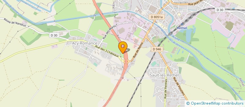 localisation de l'entreprise BJS TRANSPORT  SAULT-LES-RETHEL