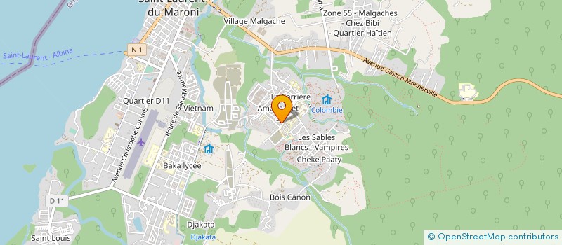 localisation de l'entreprise BJS TRANSPORTS à SAINT-LAURENT-DU-MARONI