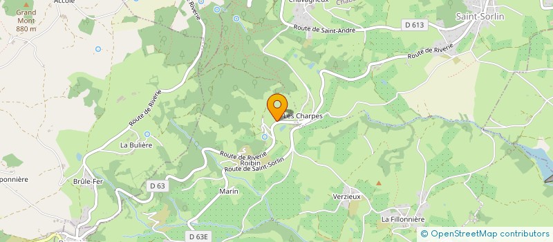 localisation de l'entreprise BJTP à CHABANIERE