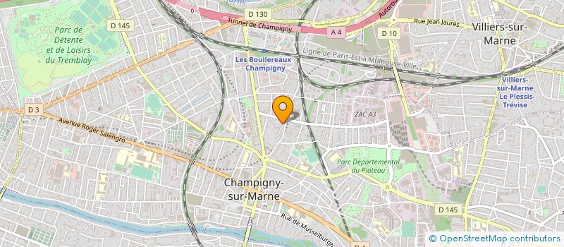 localisation de l'entreprise BJV HABITAT à CHAMPIGNY-SUR-MARNE